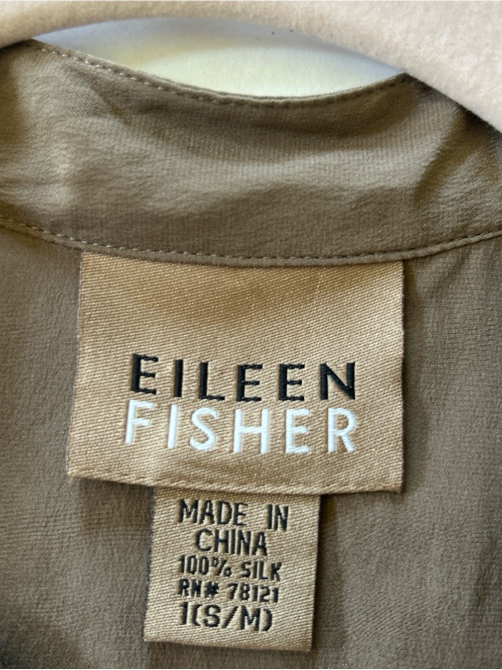 EILEEN FISHER NY TAUPE 100% SILK LONG TUNIC WRAP SKIRT SUIT SZ S/M EXCELLENT - Picture 9 of 12